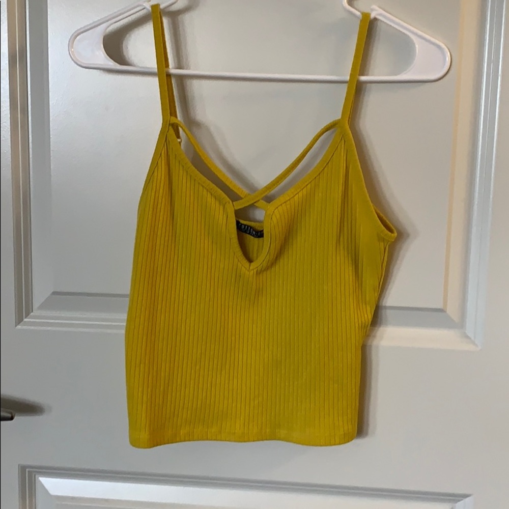 Yellow crop top